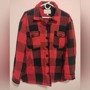 Lucky Brand Buffalo Plaid Shacket | Size Medium 🍀❤️🖤